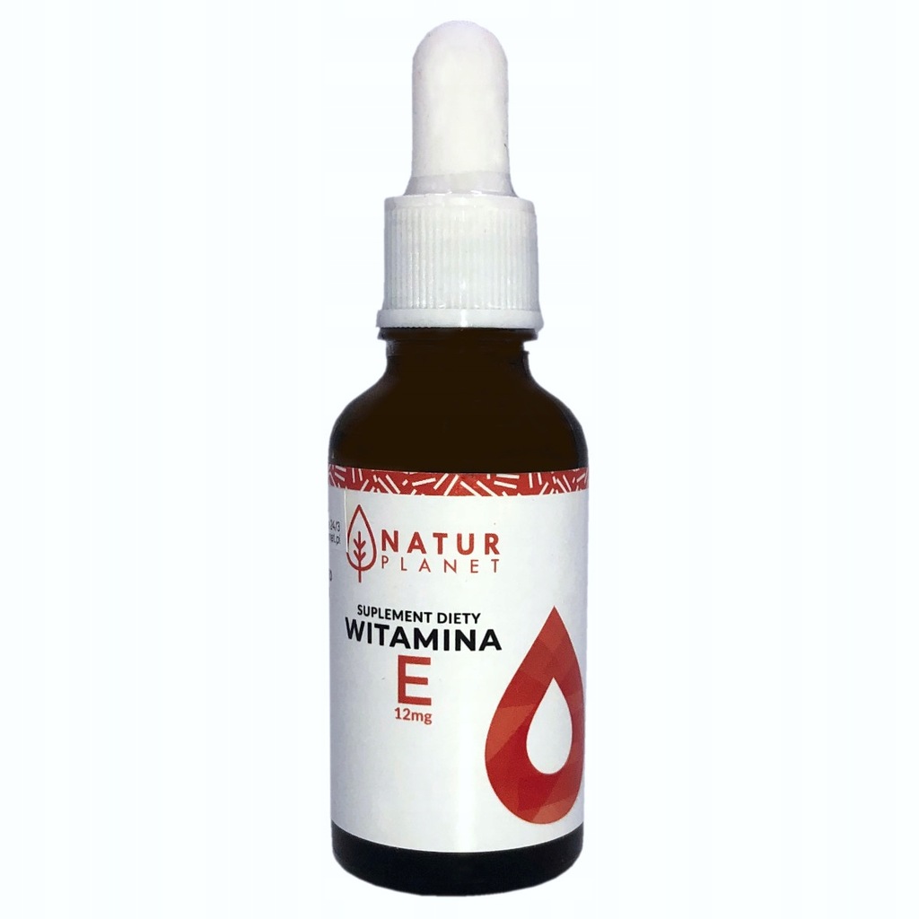Natur Planet witamina E w kroplach z pipetką, 30ml