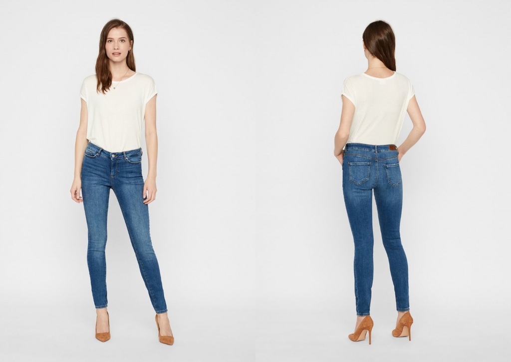 VERO MODA DOPASOWANE JEANSY M