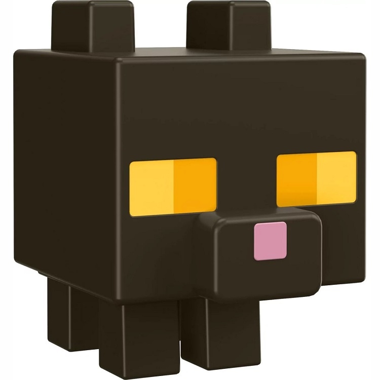 MINECRAFT FIGURKA MOB HEAD MINI CZARNY KOT HDV80
