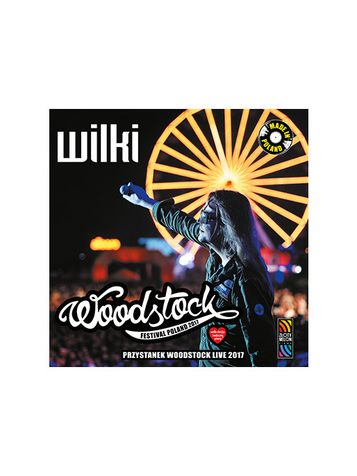 Projekt okładki płyty winylowej Wilki Woodstock