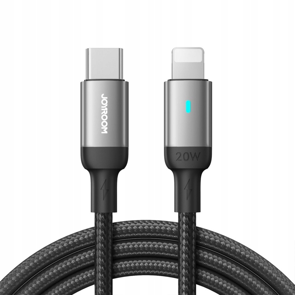 Kabel przewód do iPhone USB-C - Lightning A10 Series 20W 2m czarny