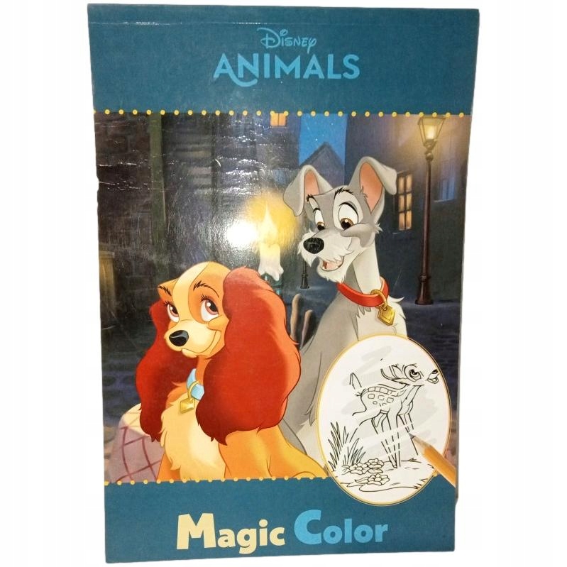 Magiczna kolorowanka Disney Zwierzęta z bajek magiczny blok zarysowanka