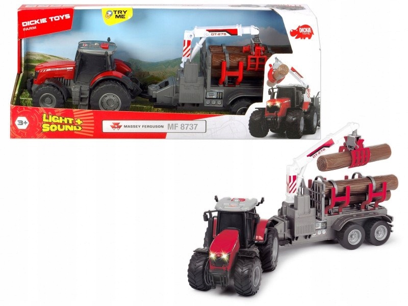 Pojazd Farm Traktor Massey Ferguson, 42 cm