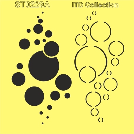 Szablon 229 do decoupage scrap Bombelki Kółka powietrze