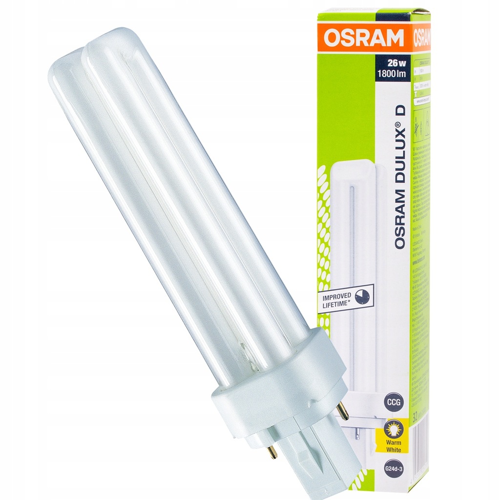 2x OSRAM DULUX D/E 26W/827 Warm 26W/840 White 26W/865 Daylight Lamp - Foto 9