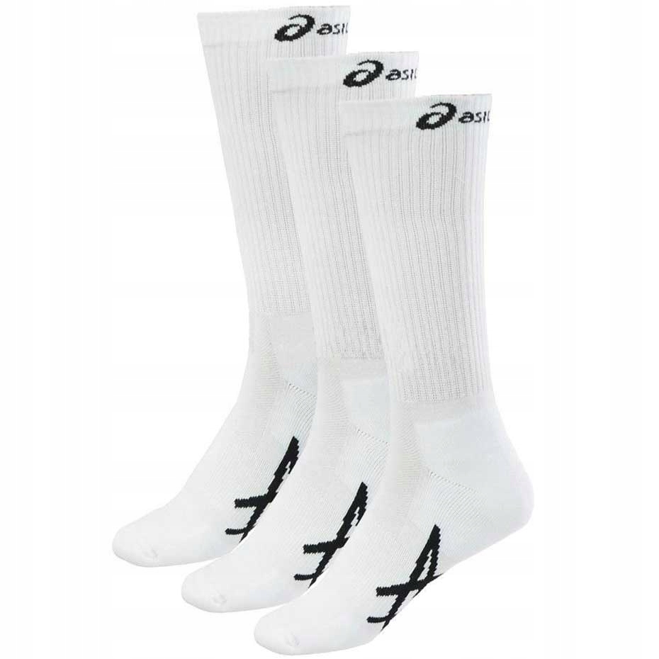 3x SKARPETY SKARPETKI ZA KOSTKĘ ASICS SPORT CREW SOCK BIAŁE r. 39-42