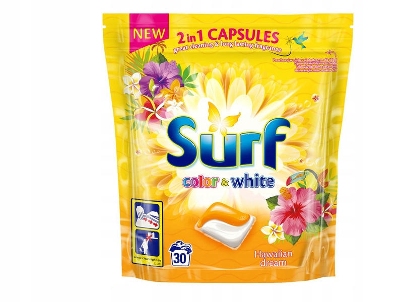 Kapsułki do prania SURF Hawajski Kolor & Biały