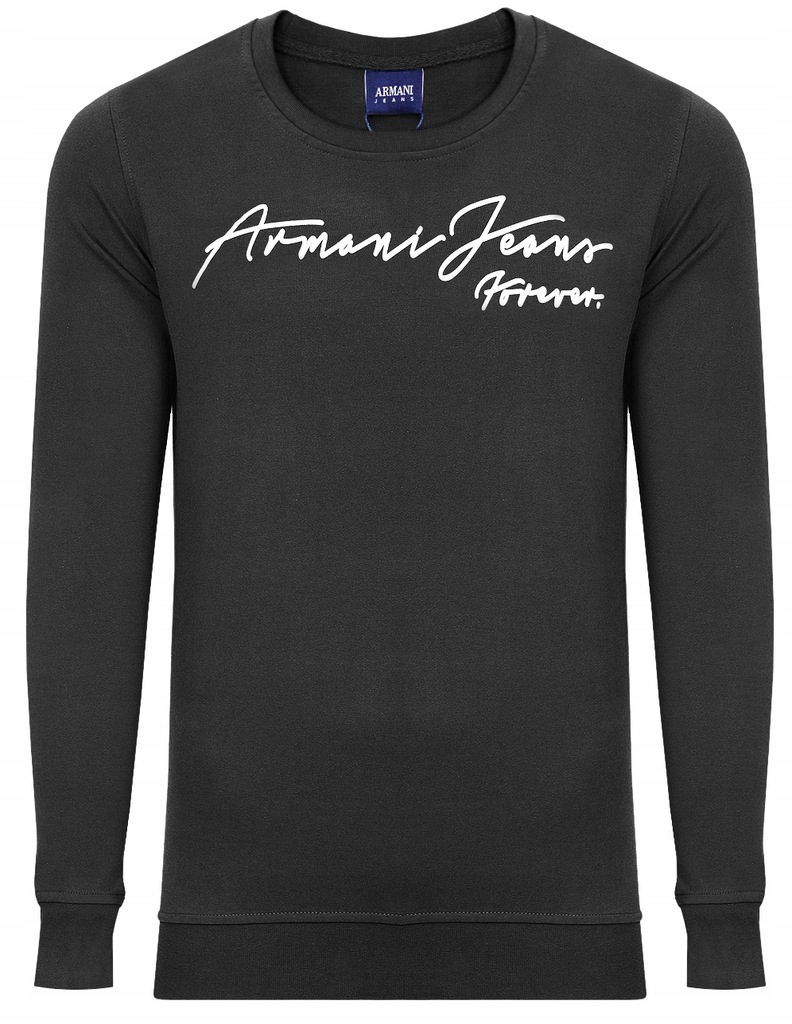 ARMANI JEANS BLUZA Z LOGO FOREVER CZARNA /L