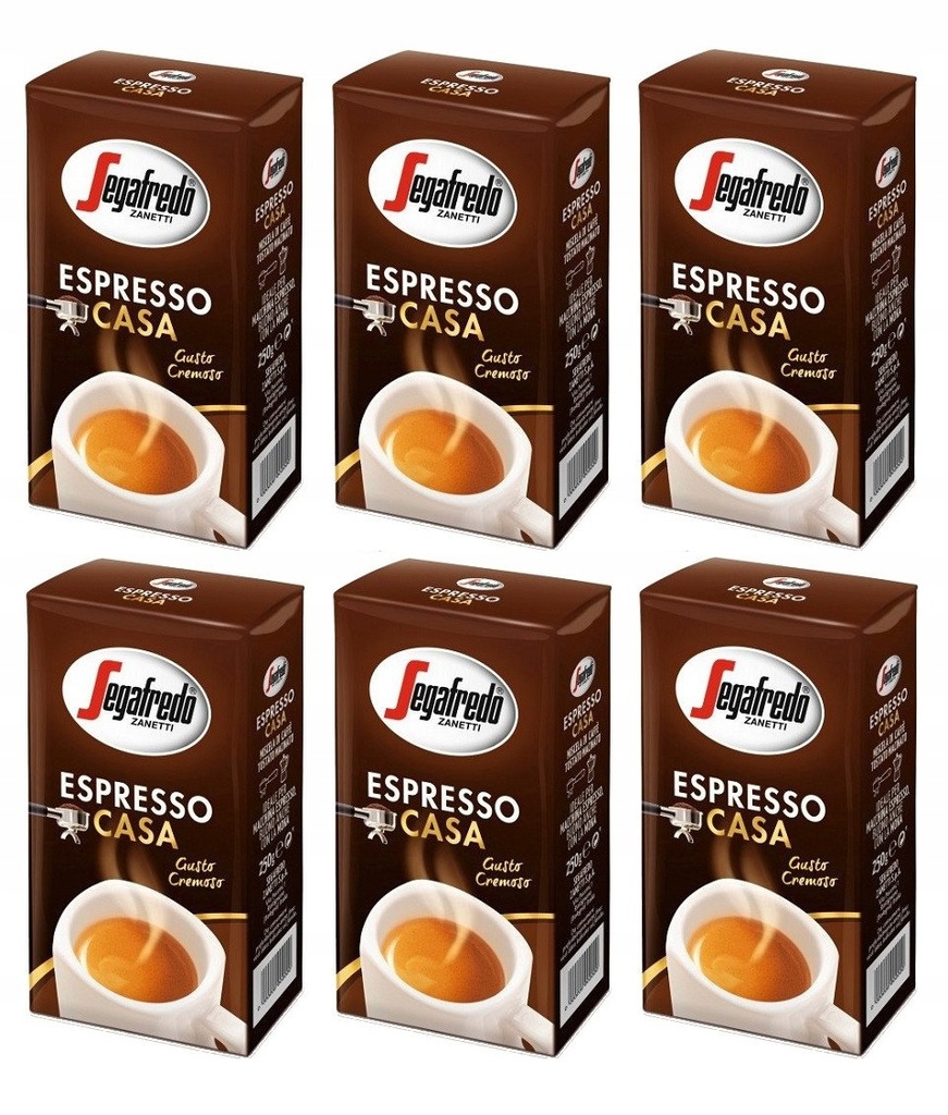 Segafredo Espresso Casa 250g kawa mielona x6