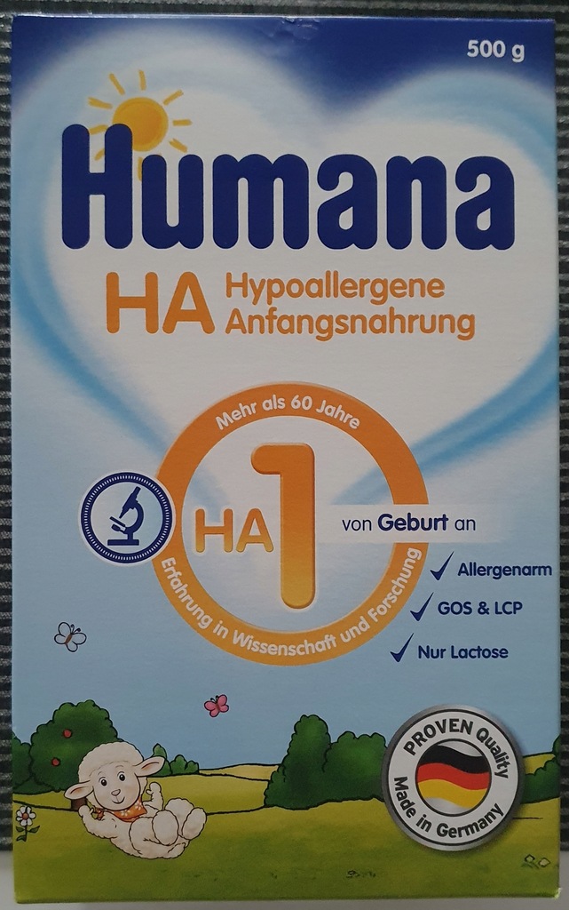 Humana HA 1 - hipoalergiczne mleko początkowe