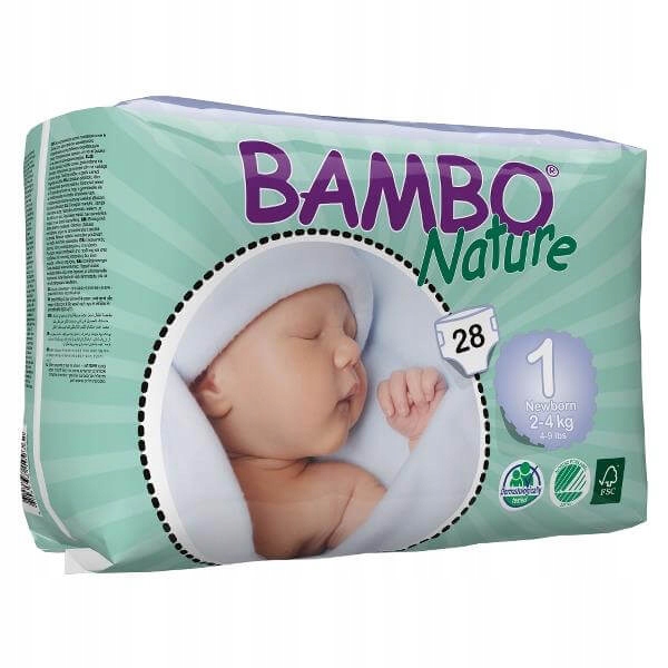 Bambo Nature: Pieluchy rozmiar 1 - 5 szt. na próbę