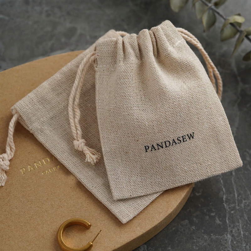 Natural Linen Gift Bags High quality Sew Jute