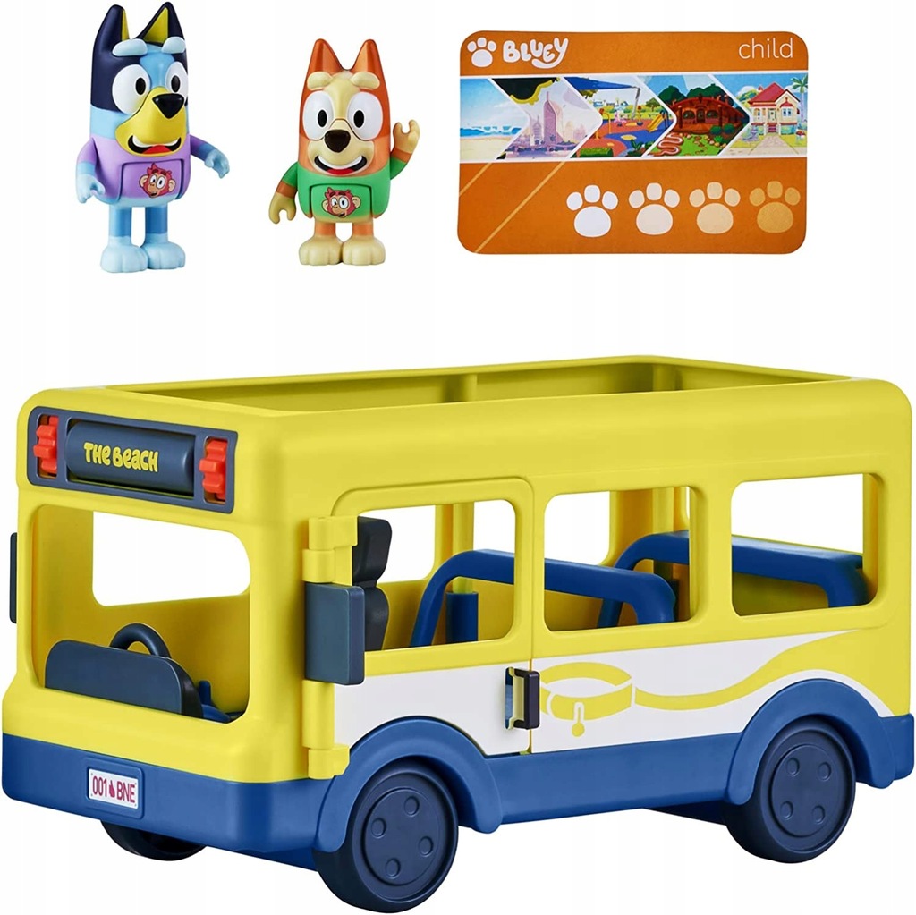 Bluey Blue Zestaw AUTOBUS i figurki pieski z bajki