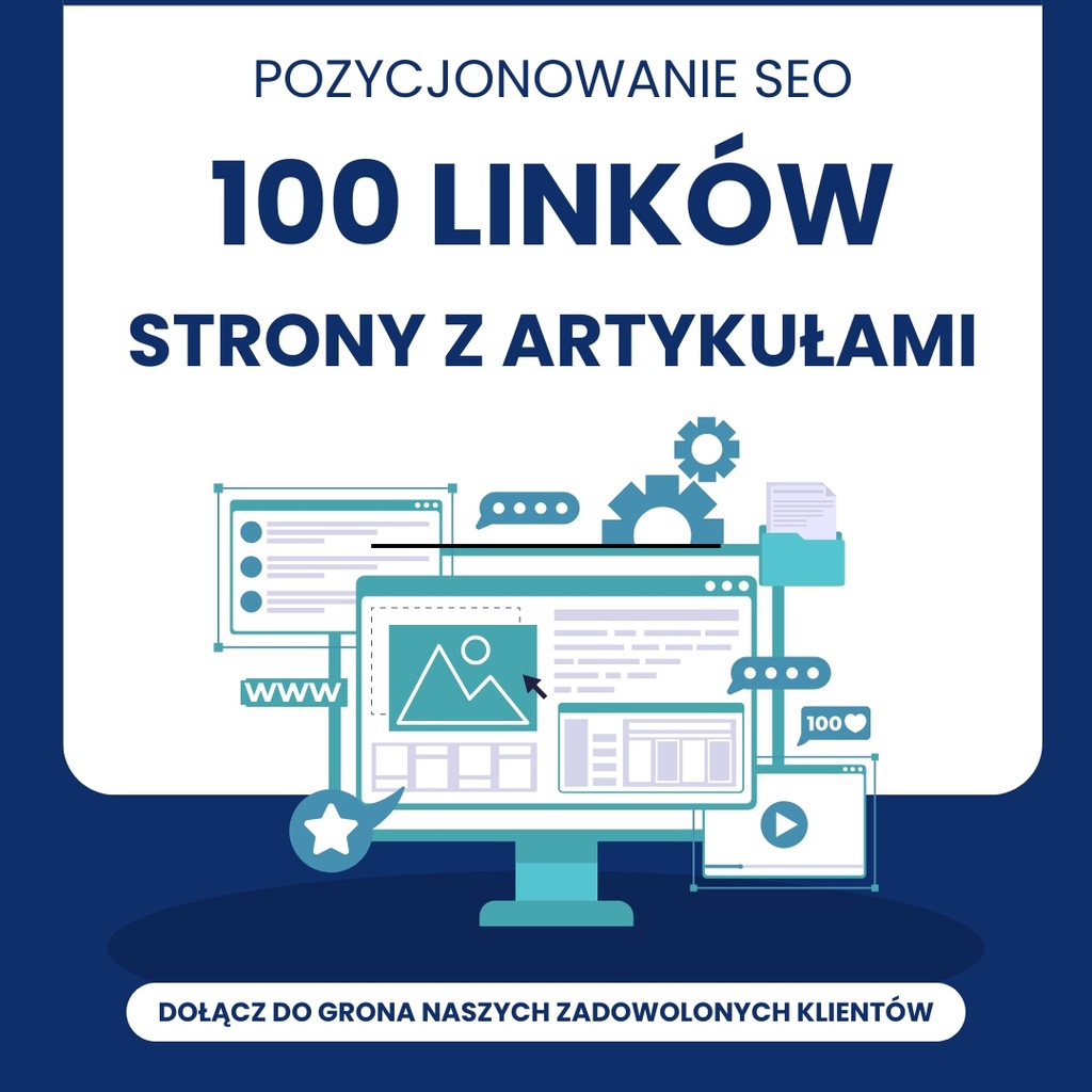 Linki SEO 100 LINKÓW ze stron z artykułami