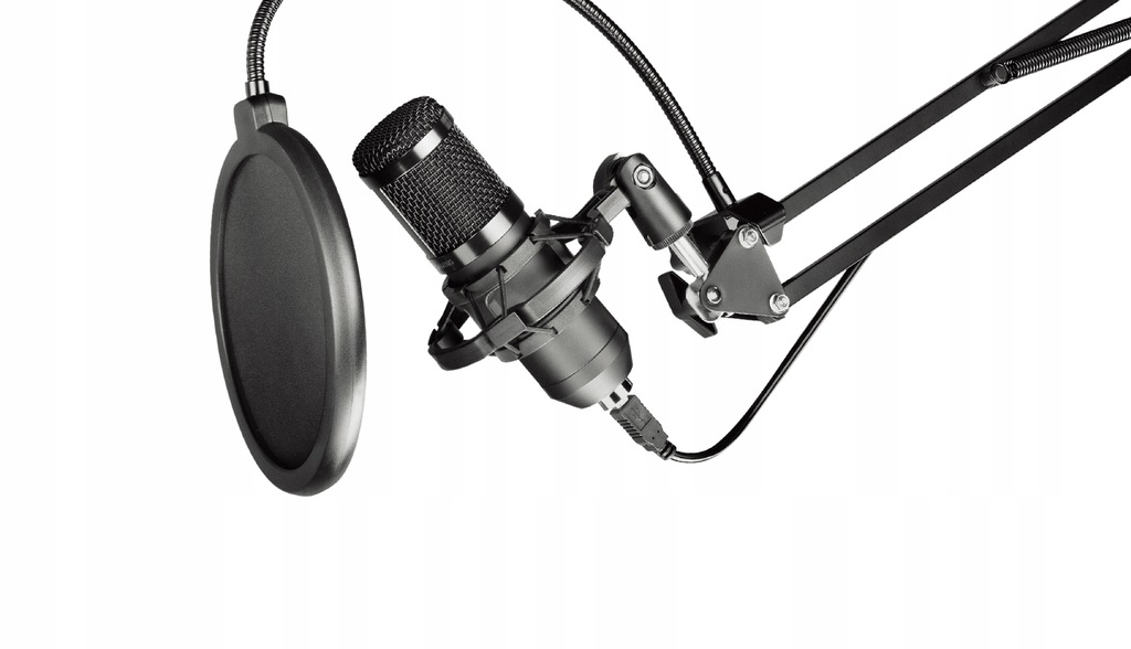 MIKROFON NA WYSIĘGNIKU POJEMNOŚCIOWY Z MEMBRANĄ AC-03 20Hz-20KHz 32OHM USB