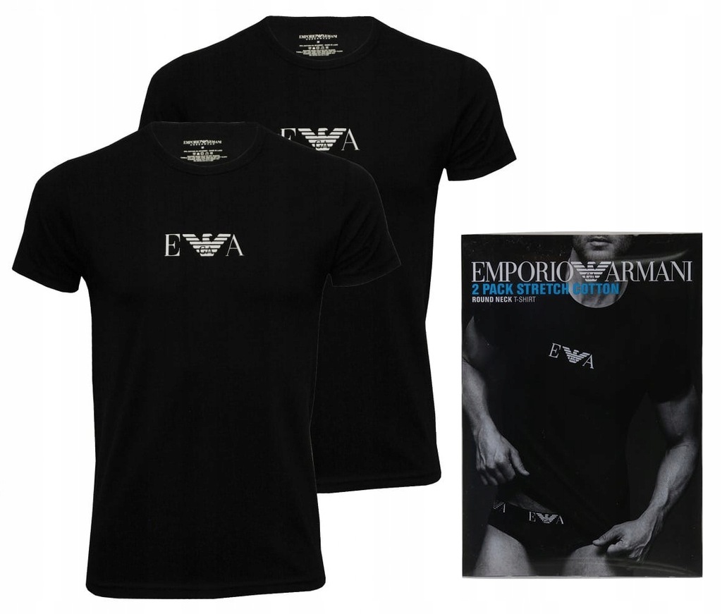 EMPORIO ARMANI 2 Pak Pack Koszulka Męska T shirt