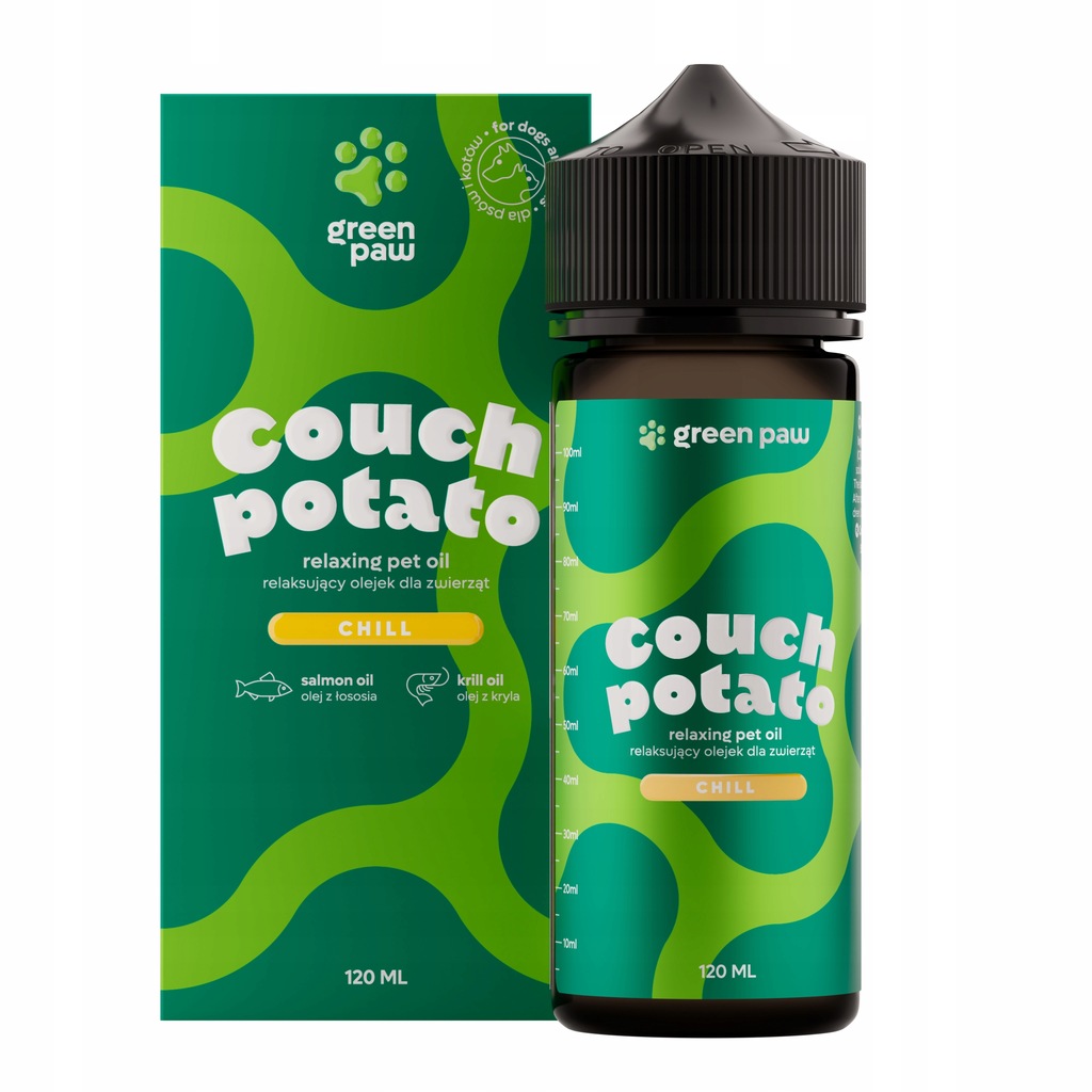 GREEN PAW OLEJEK Z CBD DLA PSA COUCH POTATO CHILL 120ML