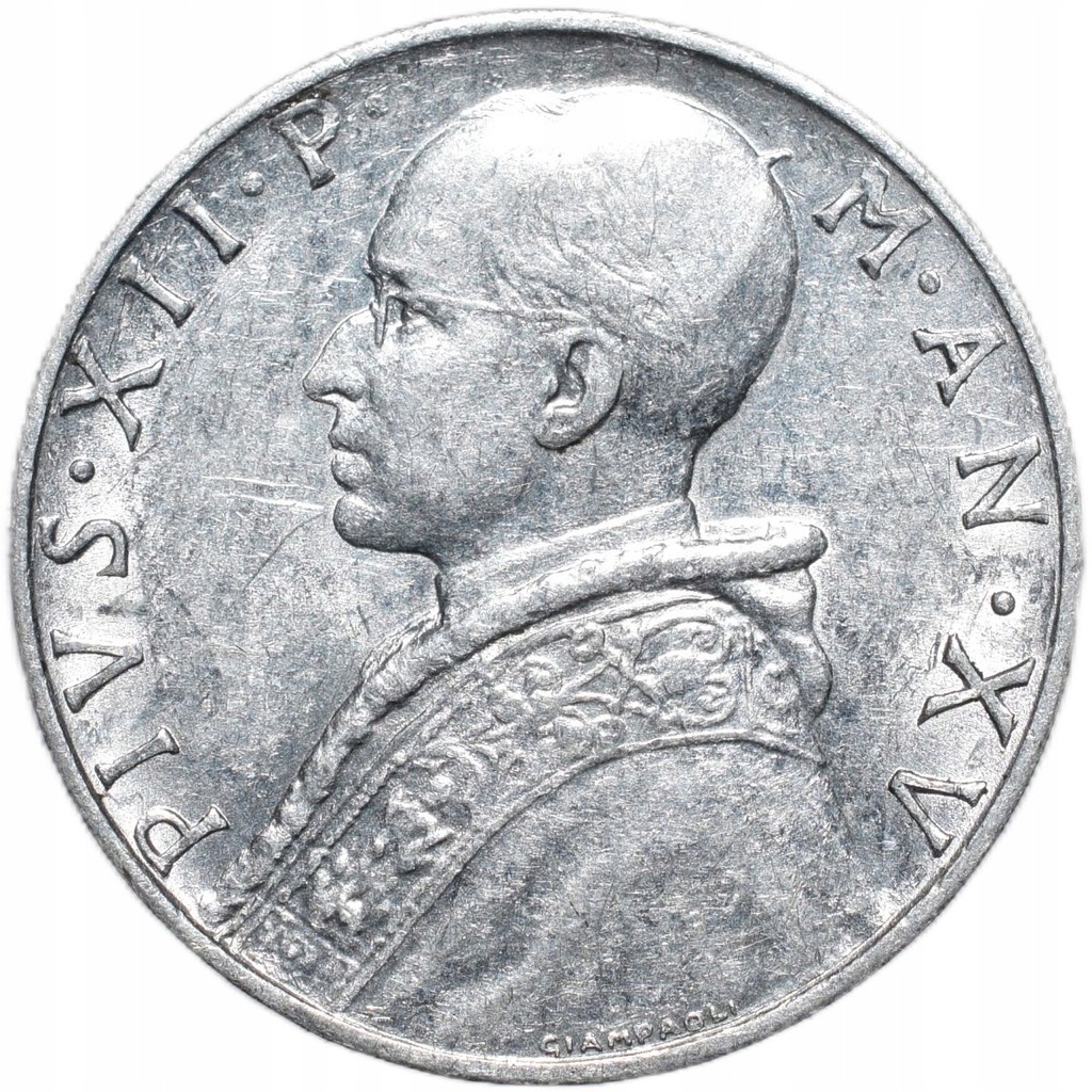 Watykan 10 lirów 1953