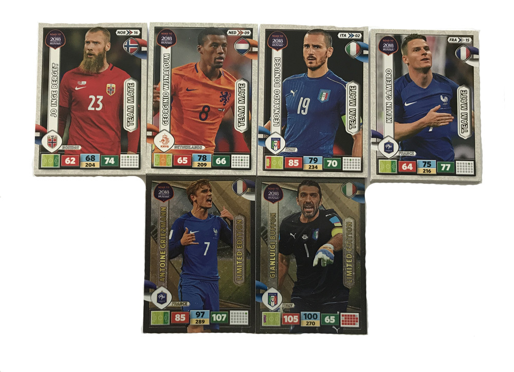 Panini Fifa Road to Russia 2018 zestaw 50 kart SPE