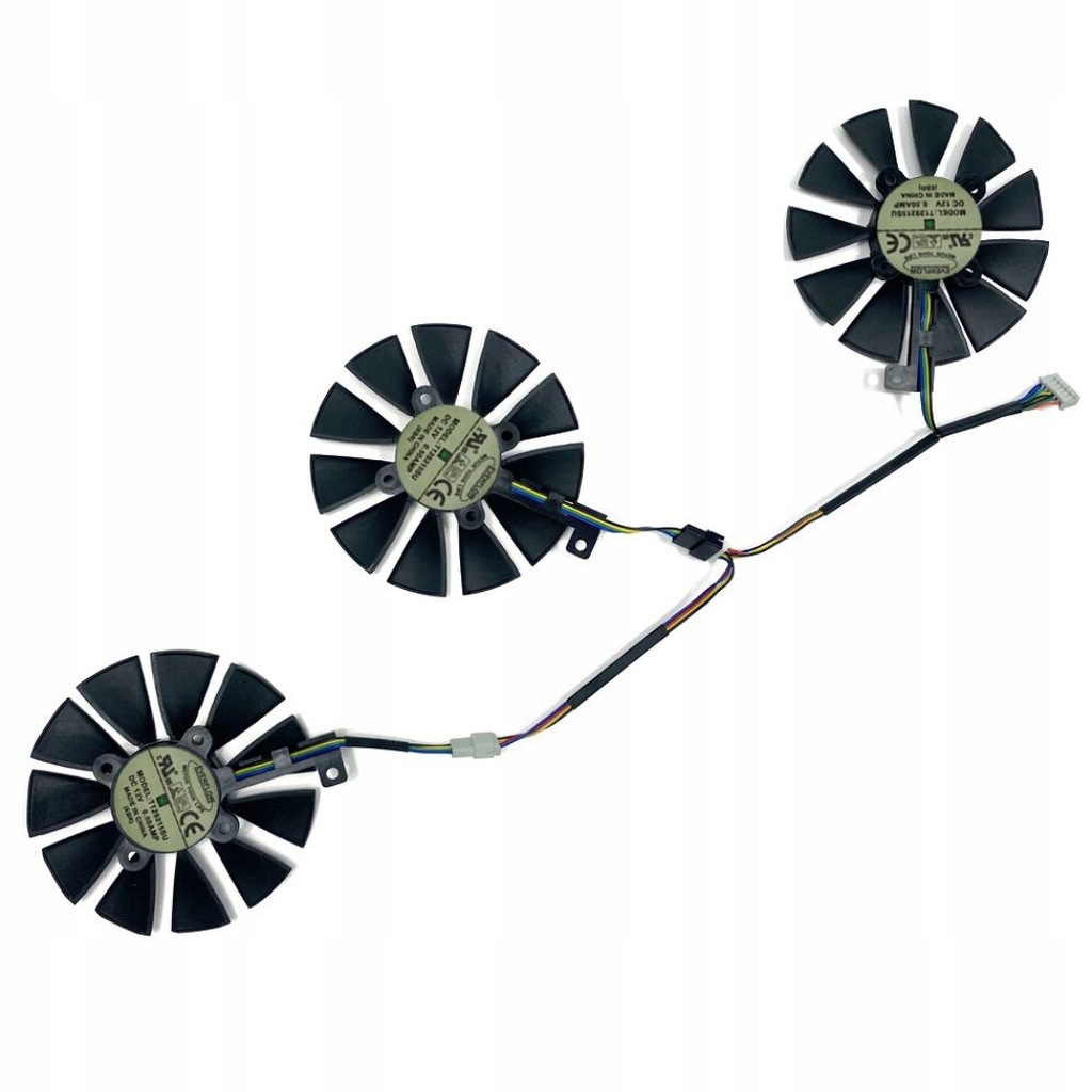 T129215SU 3PCS 87 mm GTX1080 1070 1060 GPU wentylator ASUS Strix GTX980 Fan