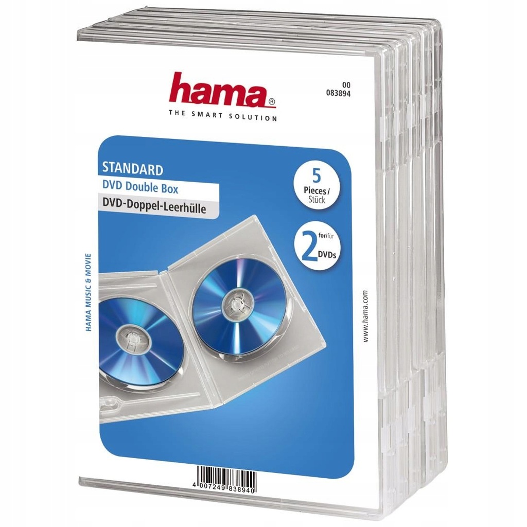 Hama Polska Pudełko Dvd Hama double-Box 5Pak,