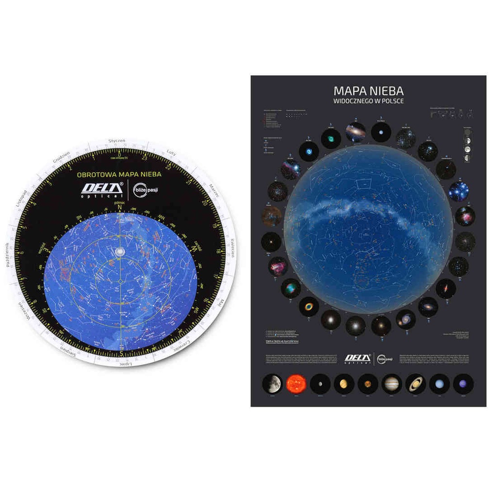 Zestaw astronomiczny: Mapa nieba + Plakat