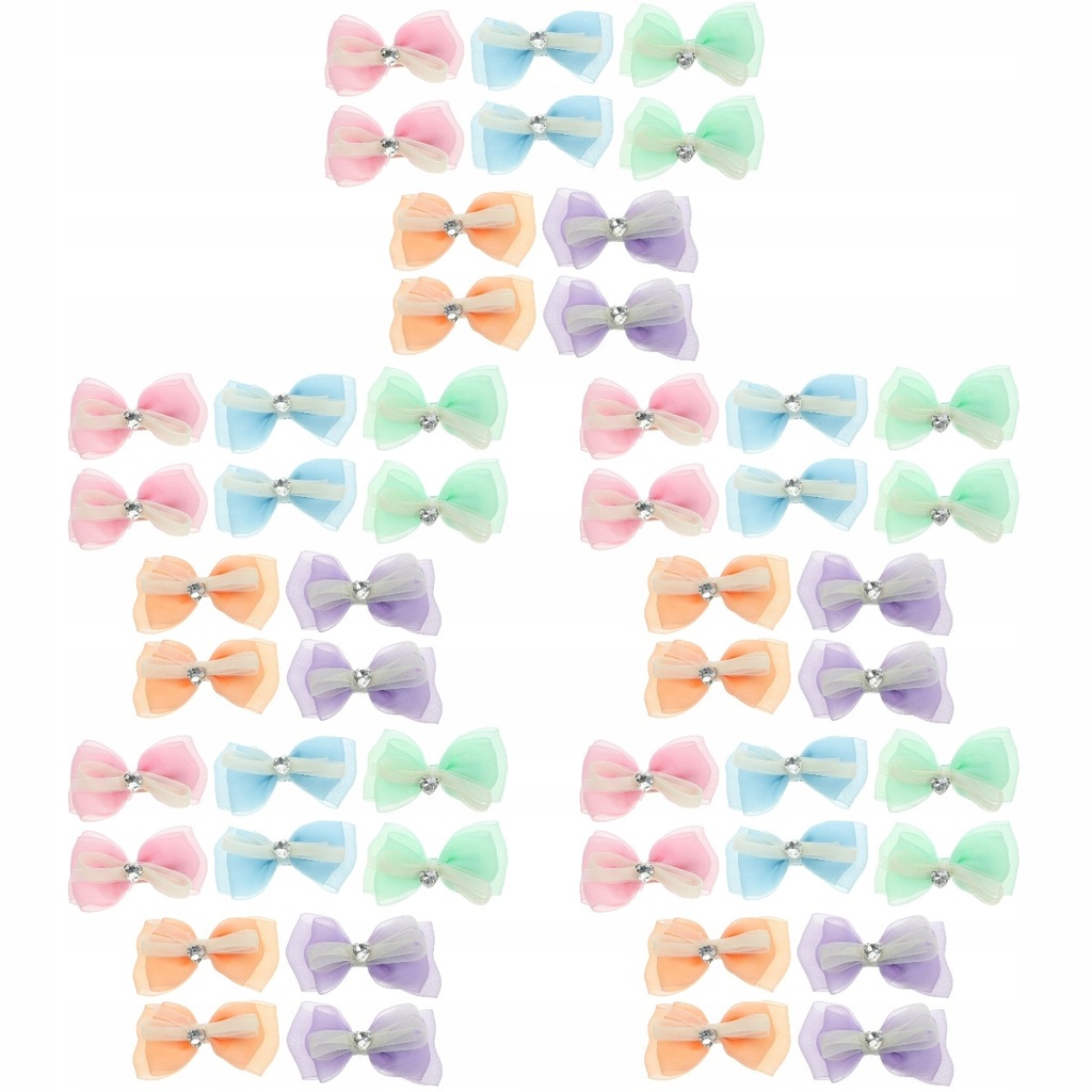 Tulle Butterfly Hair Clip Bow Barrette 25 Pairs