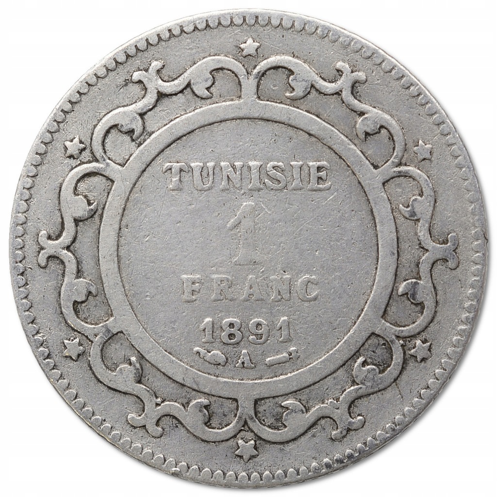 10.TUNEZJA, 1 FRANK 1891 A