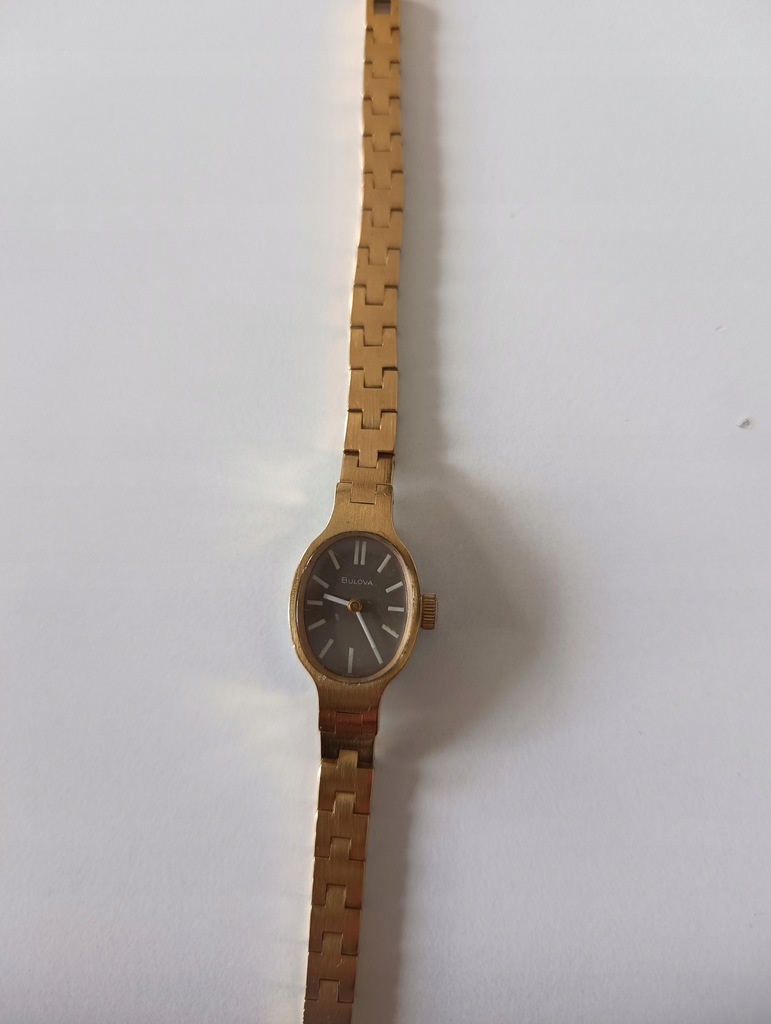 Zegarek damski pozłacany mechaniczny Bulova 2-561134