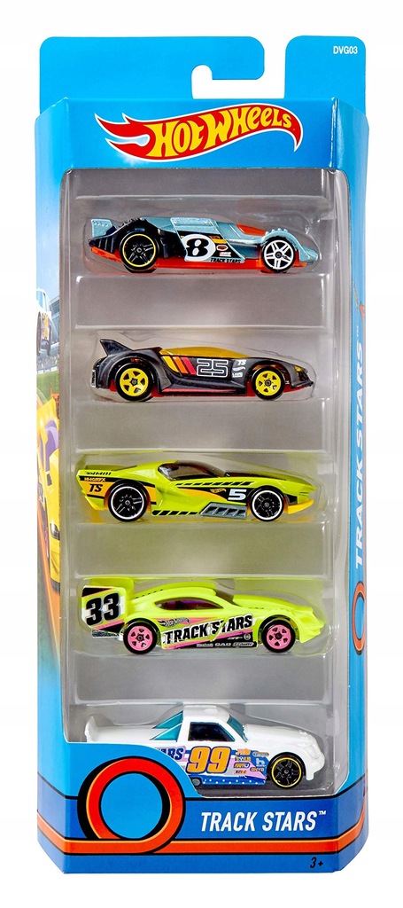 HOT WHEELS ZESTAW 5 AUTEK TRACK STARS DVG03