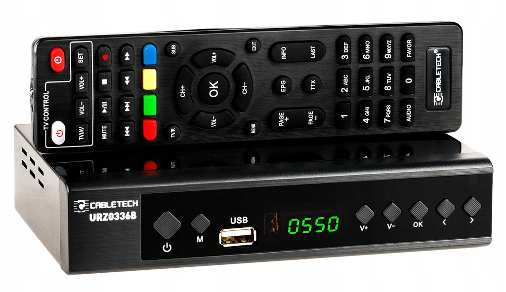 Cabletech URZ0336B Dekoder/Tuner DVB-T2 HEVC H.265