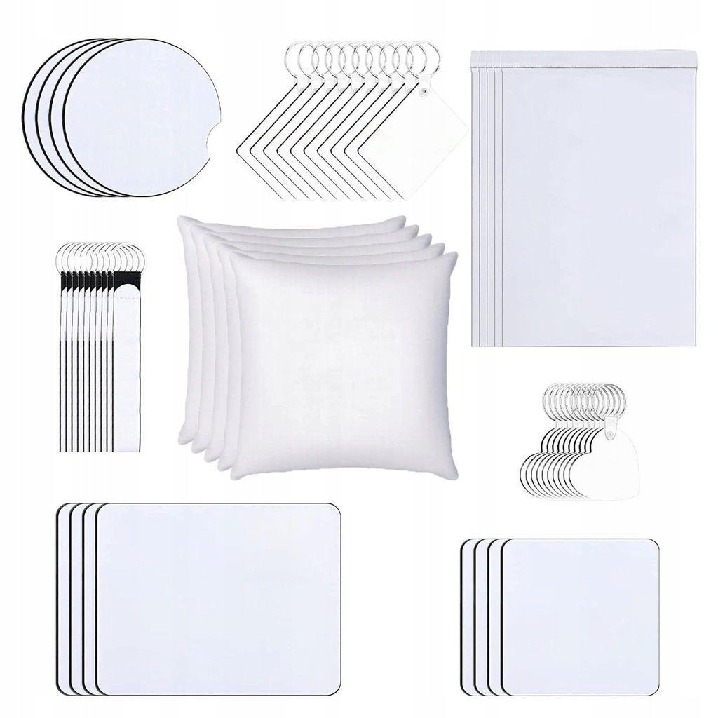 52 Pieces Sublimation Blank Products Set, DIY