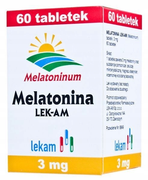 Melatonina LEK-AM 3 mg, 60 tabletek