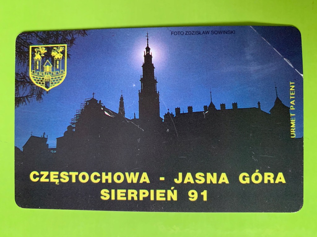 Karta CZĘSTOCHOWA JASNA GÓRA SIERPIEŃ 91 nr 5 NOWA