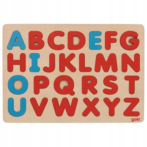 Alfabet Literki Układanka Montessori Puzzle Goki