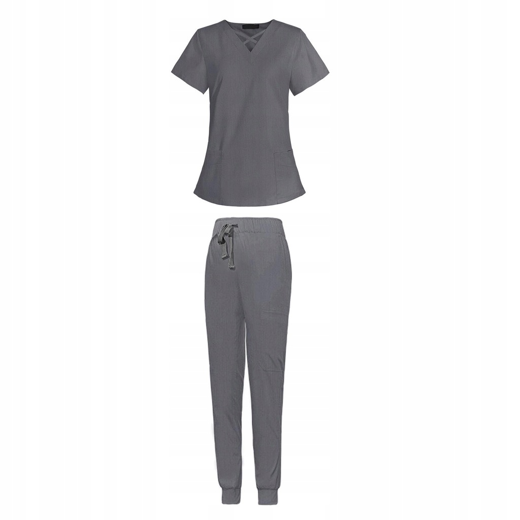 Nurse Workwear Nursing Uniform Soft Stylish for SPA Cosmetology XS Gray