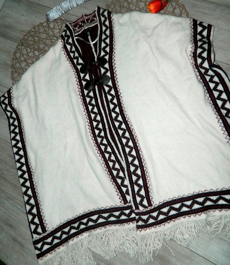 Ponczo etno folk narzutka boho one SIZE