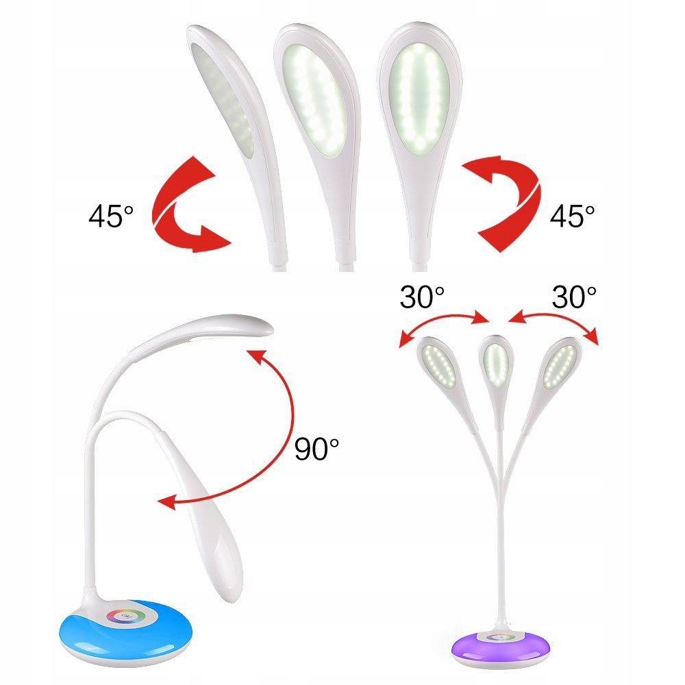 Купить НАСТОЛЬНАЯ СВЕТОДИОДНАЯ ЛАМПА НАСТОЛЬНАЯ ЛАМПА 256 ЦВЕТОВ RGB: отзывы, фото, характеристики в интерне-магазине Aredi.ru