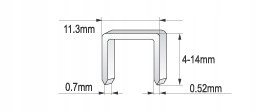 ZSZYWACZ TAPICERSKI 4-14MM ZSZYWKI 0.7M