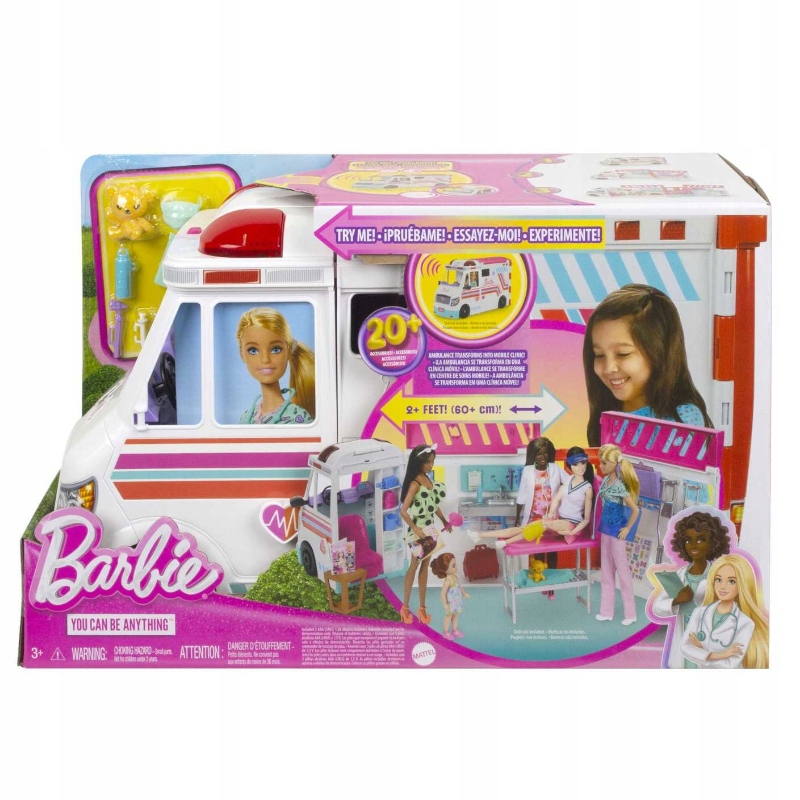 Mattel Barbie Karetka Mobilna klinika Zestaw HKT79