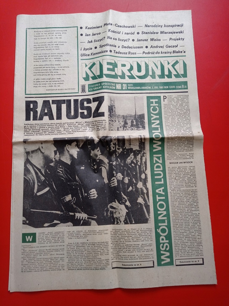 Kierunki tygodnik nr 31 / 1981; 2 sierpnia 1981