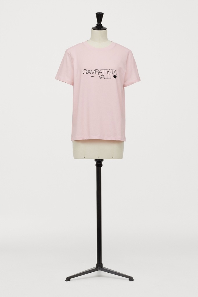 Giambattista Valli H&M t-shirt bluzka różowa S