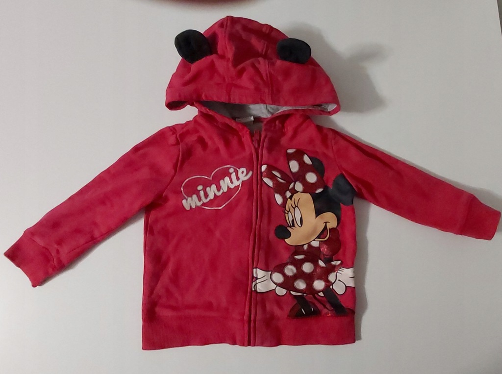Bluza z kapturem rozpoznana Disney Minnie 98 cm