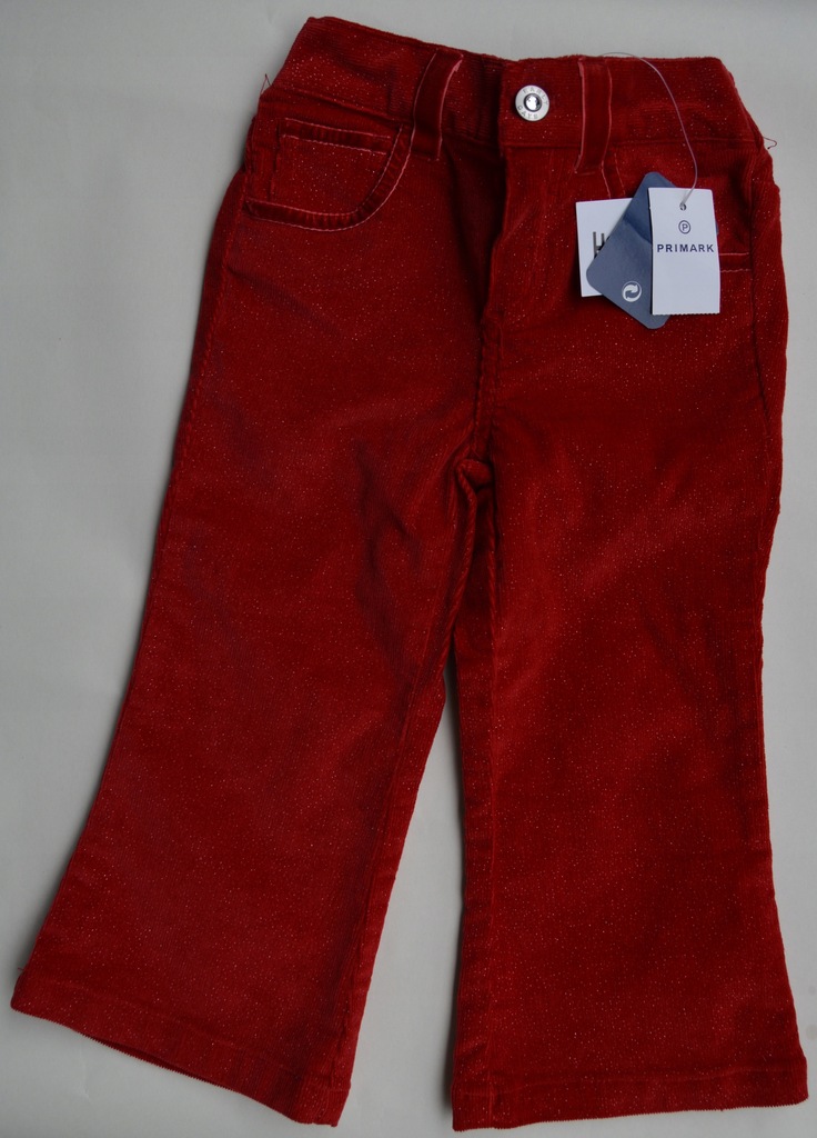 Spodnie sztruksowe z brokatem -- PRIMARK -- 6-12 m