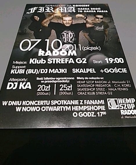 firma popek kali pomidor radom plakat koncert 2011