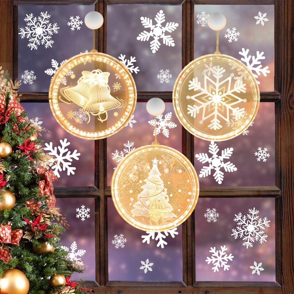 Świąteczny Witraż 3D dwustronny ozdoba na Okno - 9848914301 - oficjalne