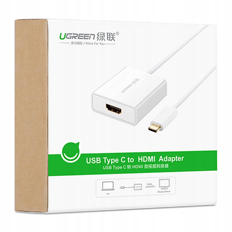 Купить АДАПТЕР UGREEN USB TYPE C – HDMI: отзывы, фото, характеристики в интерне-магазине Aredi.ru