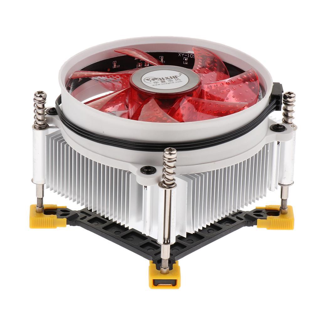 Hydraulic Computer CPU Cooler 9cm Heatsink Radiator for LGA 1366 Red