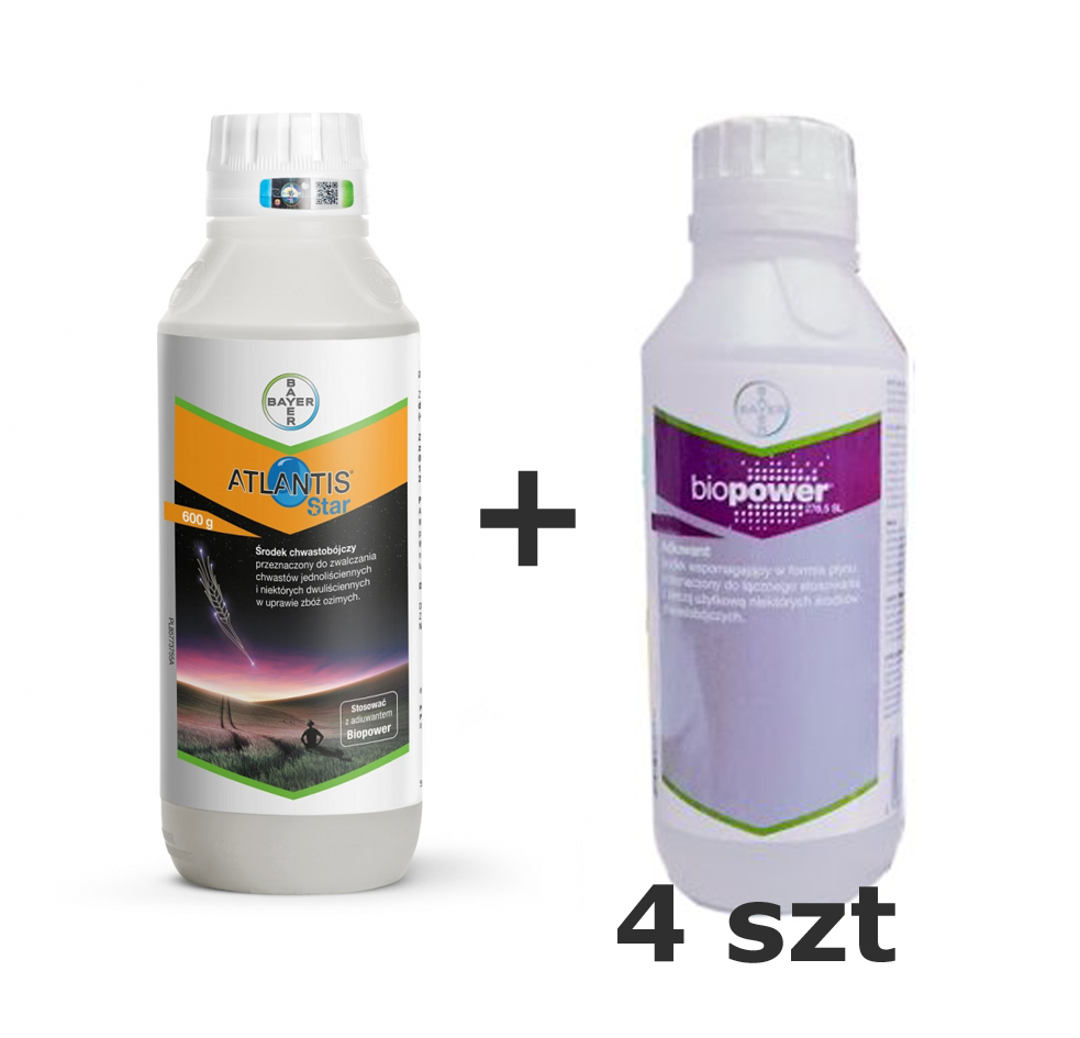 ATLANTIS STAR 600g + BIOPOWER 4x 1L chwasty zboża