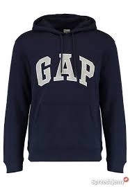 GAP BLUZA MĘSKA BAWEŁNA GRANAT KAPTUR KANGUR XL